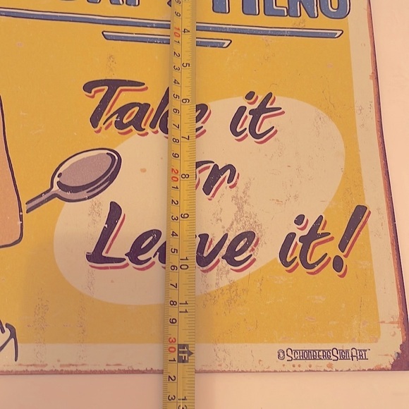 Schoenberg Sign Art Today’s Menu Take it or Leave it! Retro Vintage Look - Picture 10 of 11